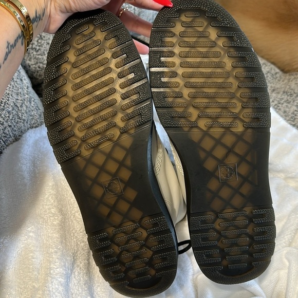 DR. MARTENS Doc Marten’s Zavala 8-Eyelet White Leather Combat Boot, Size 10 - Picture 5 of 10